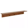 Online Kirklands Home Walnut Wood Alia Shelf with Hooks