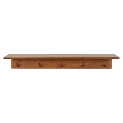 Online Kirklands Home Walnut Wood Alia Shelf with Hooks