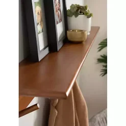 Online Kirklands Home Walnut Wood Alia Shelf with Hooks