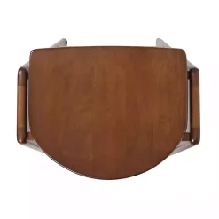 Discount Kirklands Home Walnut Wood Backless Bar Stool Brown