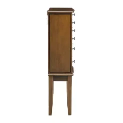 Best Kirklands Home Walnut Wood 5-Drawer Zinnia Jewelry Armoire Brown