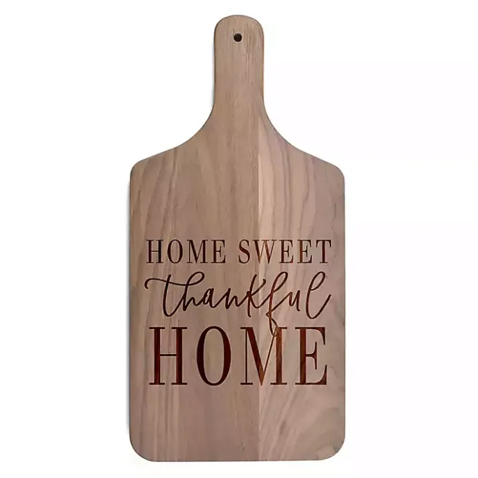 Kirklands Home Walnut Wood Home Sweet Thankful Home Cutting Board Brown