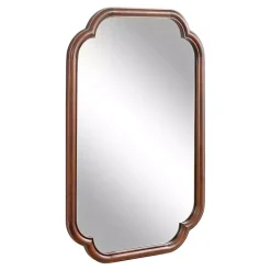 Clearance Kirklands Home Walnut Wood Scallop Wall Mirror Brown