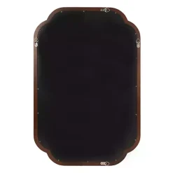 Clearance Kirklands Home Walnut Wood Scallop Wall Mirror Brown