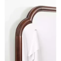 Clearance Kirklands Home Walnut Wood Scallop Wall Mirror Brown
