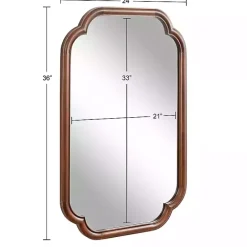 Clearance Kirklands Home Walnut Wood Scallop Wall Mirror Brown