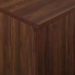 Outlet Kirklands Home Walnut Wood Scandinavian 4-Door Sideboard Brown