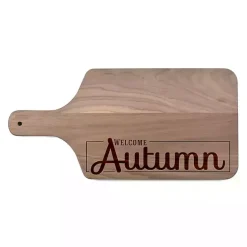 Hot Kirklands Home Walnut Wood Welcome Autumn Cutting Board Brown