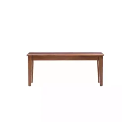 New Kirklands Home Walnut Wooden Dining Bench Brown