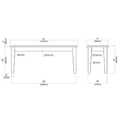 New Kirklands Home Walnut Wooden Dining Bench Brown