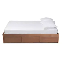 Best Kirklands Home Walnut Wooden 3-Drawer Platform Bed Brown