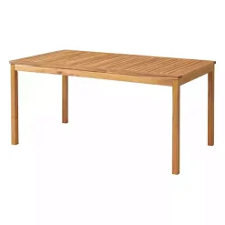 Kirklands Home Warm Acacia Wood Slatted 5-pc. Outdoor Dining Set
