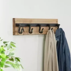 Sale Kirklands Home Warm Brown Industrial Iron Wall Hooks