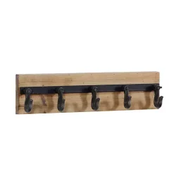 Sale Kirklands Home Warm Brown Industrial Iron Wall Hooks