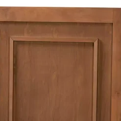 Best Kirklands Home Warm 3-Panel Wood Full Headboard Brown
