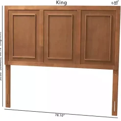Best Kirklands Home Warm 3-Panel Wood Full Headboard Brown