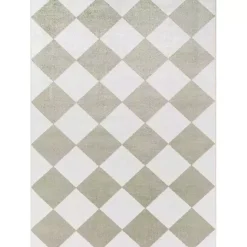 Sale Kirklands Home Warm Gray Checkered Area Rug, 6x9