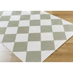 Sale Kirklands Home Warm Gray Checkered Area Rug, 6x9