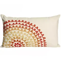 Best Kirklands Home Warm Lamontage Swirl Outdoor Lumbar Pillow Ivory