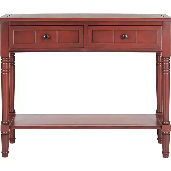 Clearance Kirklands Home Warm 2- Drawer Samantha Console Table Red