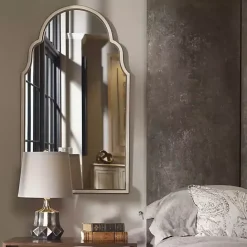 New Kirklands Home Warm Silver Arched Wall Mirror