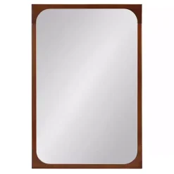 Kirklands Home Warm Walnut Rounded Rectangle Wall Mirror