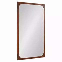 Kirklands Home Warm Walnut Rounded Rectangle Wall Mirror