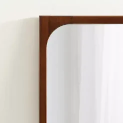 Kirklands Home Warm Walnut Rounded Rectangle Wall Mirror