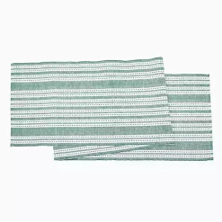 Discount Kirklands Home Warner Emerald Stripe Table Runner