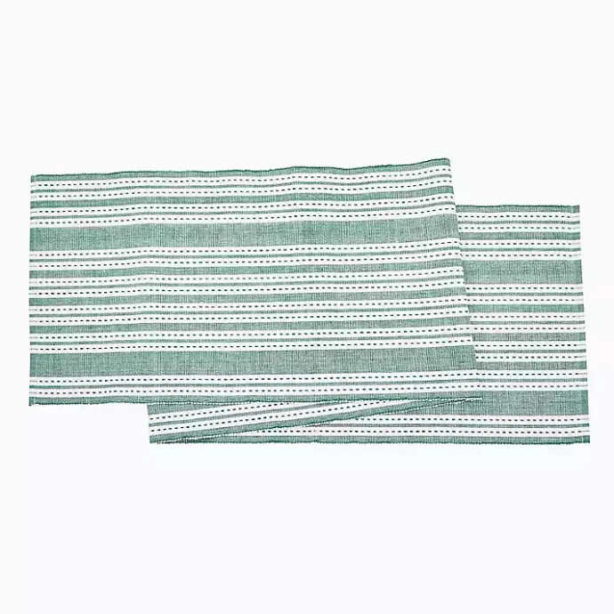 Discount Kirklands Home Warner Emerald Stripe Table Runner