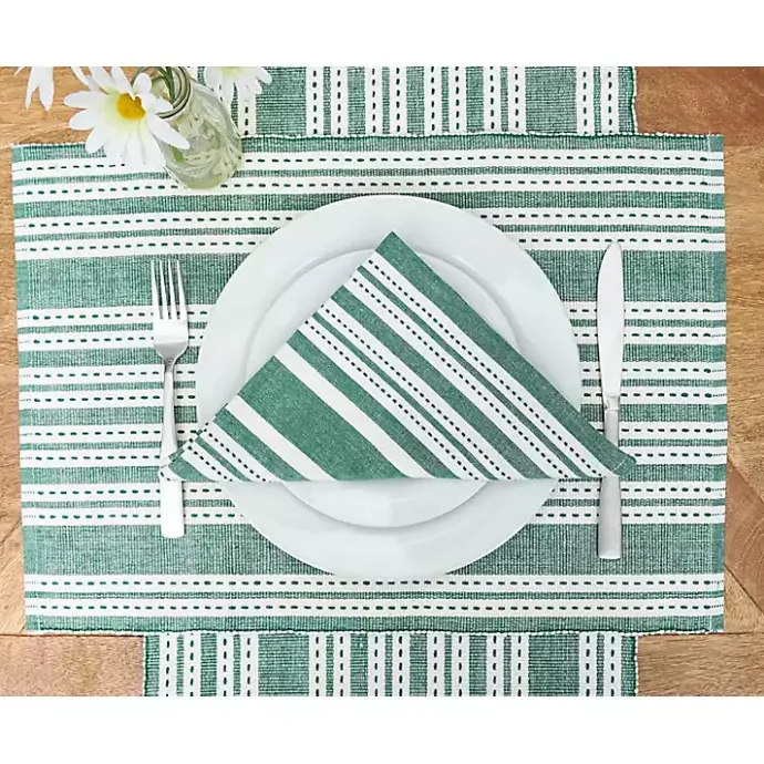 Discount Kirklands Home Warner Emerald Stripe Table Runner