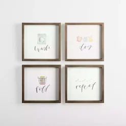 Clearance Kirklands Home Wash Dry Fold Wall Plaques, Set of 4