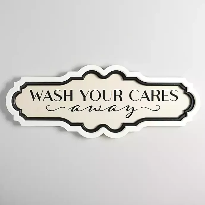 Online Kirklands Home Wash Your Cares Away Wall Plaque