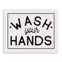 Hot Kirklands Home Wash Your Hands Giclee Canvas Art Print, 20x16 in.