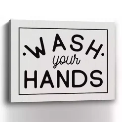 Hot Kirklands Home Wash Your Hands Giclee Canvas Art Print, 20x16 in.