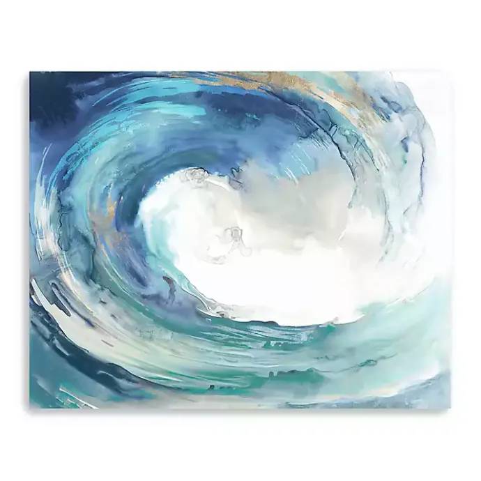 Outlet Kirklands Home Water Collar Giclee Canvas Art Print, 30x24 in. Blue