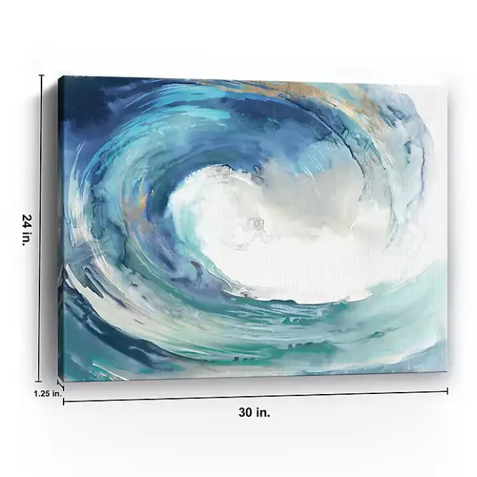Outlet Kirklands Home Water Collar Giclee Canvas Art Print, 30x24 in. Blue