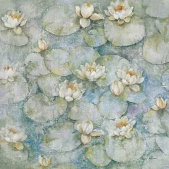Discount Kirklands Home Water Lilies Framed Canvas Art Print