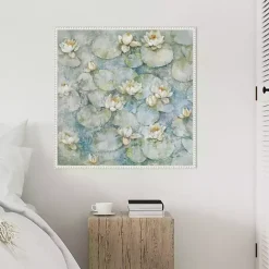 Discount Kirklands Home Water Lilies Framed Canvas Art Print
