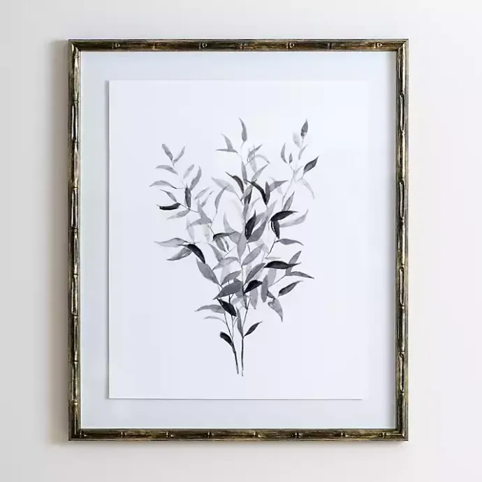 Online Kirklands Home Watercolor Bamboo Leaves Framed Art Print