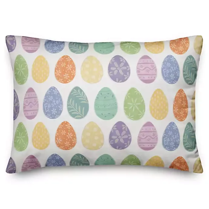 Hot Kirklands Home Watercolor Easter Eggs Indoor/Outdoor Pillow