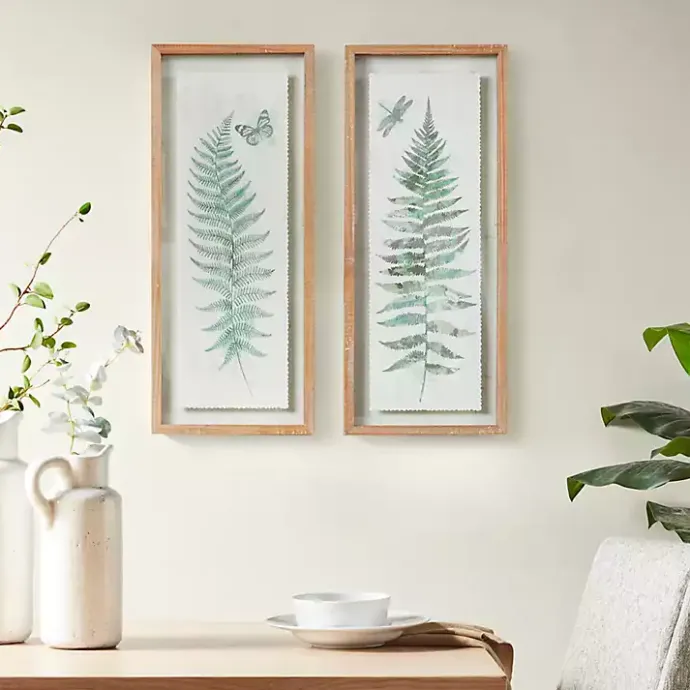 Outlet Kirklands Home Watercolor Ferns 2-pc. Framed Wall Art