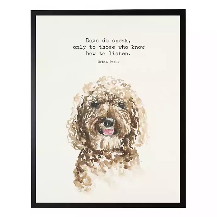 Clearance Kirklands Home Watercolor Goldendoodle Quote Framed Art Print