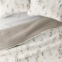 New Kirklands Home Watercolor Leaves Reversible 2-pc. Twin Quilt Set