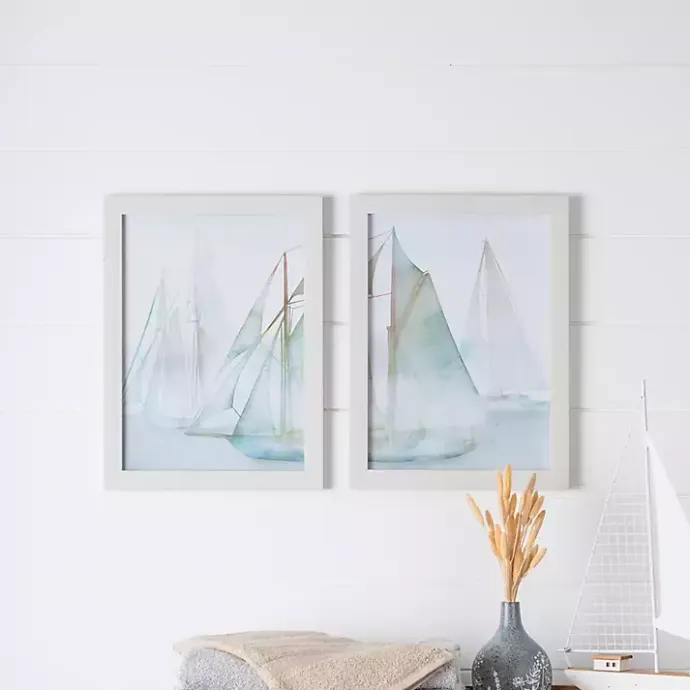 Discount Kirklands Home Watercolor Sailboats Framed Art Prints, Set of 2 Multi