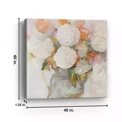 Hot Kirklands Home Watercolor Table Bouquet Canvas Art Print