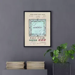 Hot Kirklands Home Watercolor Vintage Monopoly Framed Art Print