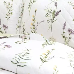New Kirklands Home Watercolor Wildflower 3-pc. King Quilt Set