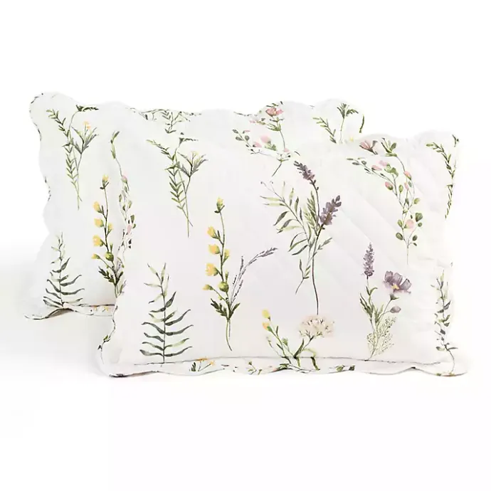 New Kirklands Home Watercolor Wildflower 3-pc. King Quilt Set