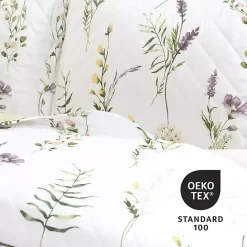 New Kirklands Home Watercolor Wildflower 3-pc. King Quilt Set